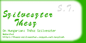 szilveszter thesz business card
