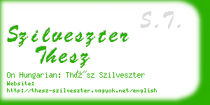 szilveszter thesz business card